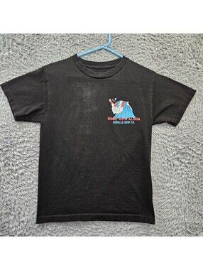 Honolua Surf Co T Shirt Made with Aloha Small Black Cotton *Spot / Hole